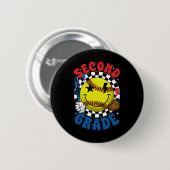 Groovy-Zweitklässler-Team Softll Erster Schultag Button (Vorne & Hinten)