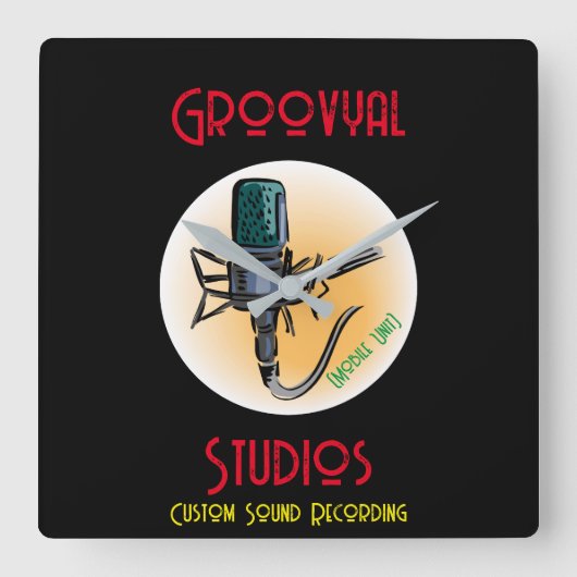 Groovyal Studios T - Shirt Quadratische Wanduhr (Vorderseite)