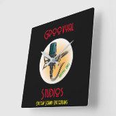 Groovyal Studios T - Shirt Quadratische Wanduhr (Winkel)