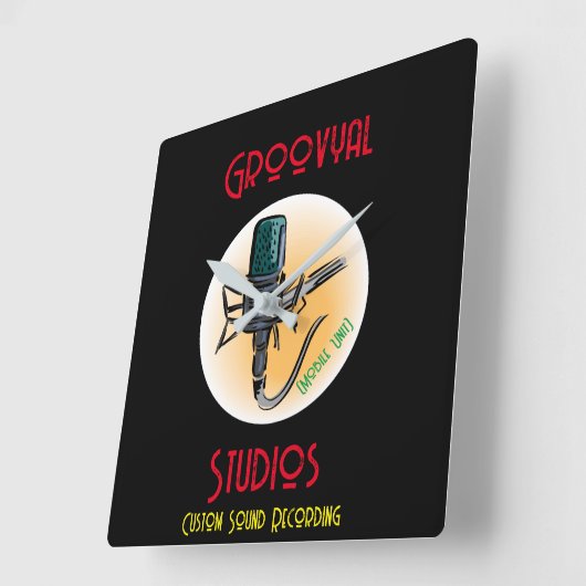 Groovyal Studios T - Shirt Quadratische Wanduhr (Winkel)