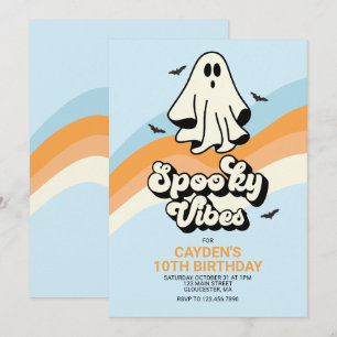 groovyer Geist retro Halloween Gruselige Stimmung Einladung