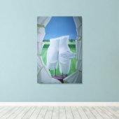 Groping Statues Leinwanddruck (Insitu (Holzboden))