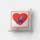 Grorder Terrier Dog Red Heart Mother Day Kissen (Vorderseite)