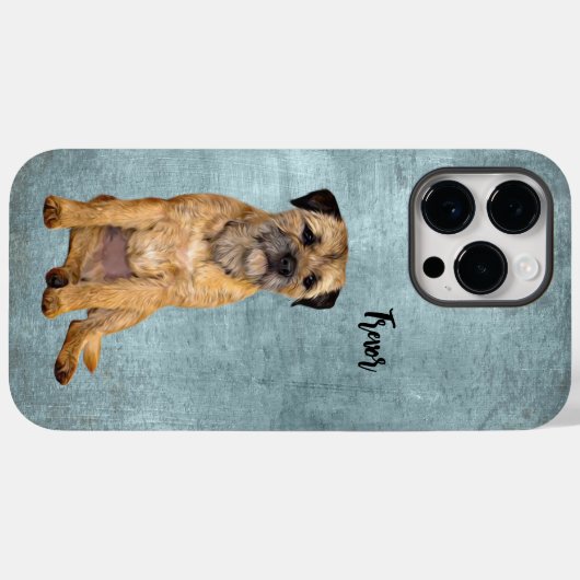 Grorder Terrier Grunge Case-Mate iPhone Case (Rückseite (Horizontal))