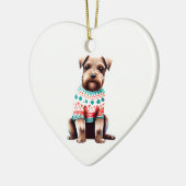 Grorder Terrier in Christmas Sweater Keramik Ornament (Links)