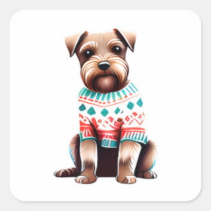 Grorder Terrier in Christmas Sweater Sticker