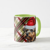 Grorder Terrier Red Green Holiday Kariert Weihnach Tasse (VorderseiteRechts)