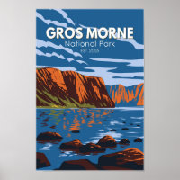Gros Morne National Park Canada Travel Art Vintag