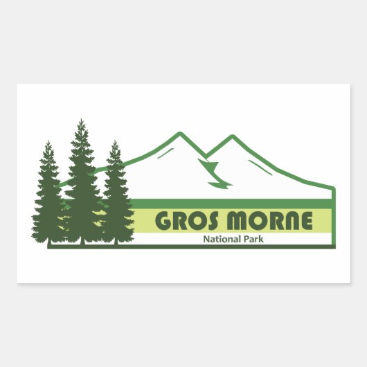 Gros Morne Nationalpark Grüne Streifen Rechteckiger Aufkleber (Vorderseite)