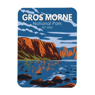 Gros Morne Nationalpark Kanada Reise Kunst Vintage Magnet