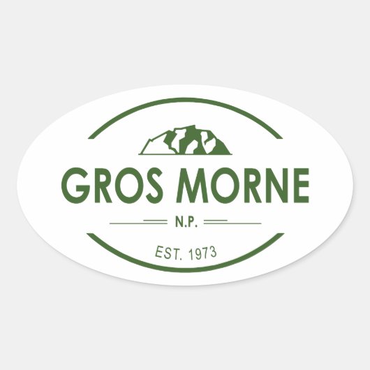 Gros Morne Nationalpark Ovaler Aufkleber (Vorderseite)