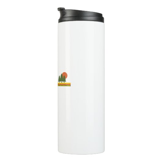 Gros Morne Nationalpark Pine Trees Sun Thermosbecher (Nach rechts gedreht)