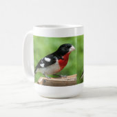 Grosbeak mit Rose Kaffeetasse (Vorderseite Links)