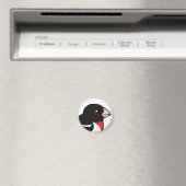 Grosbeak mit Rose Magnet (In Situ (Geschirrspüler))