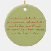 Grosbeak-Rose Keramikornament (Hinten)