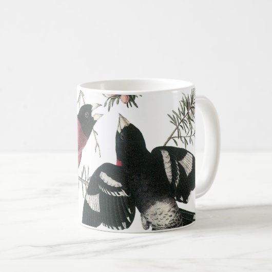 Grosbeak von Rose von Audubon Kaffeetasse (VorderseiteRechts)