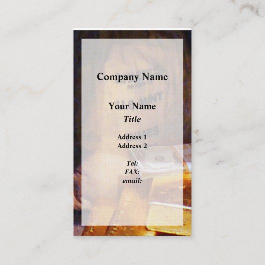 Groschen, Dollar und Gold Visitenkarte (Vorderseite)