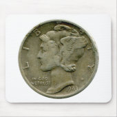 Groschen-Gegenstücck mousepad 1943 US Mercury (Vorne)