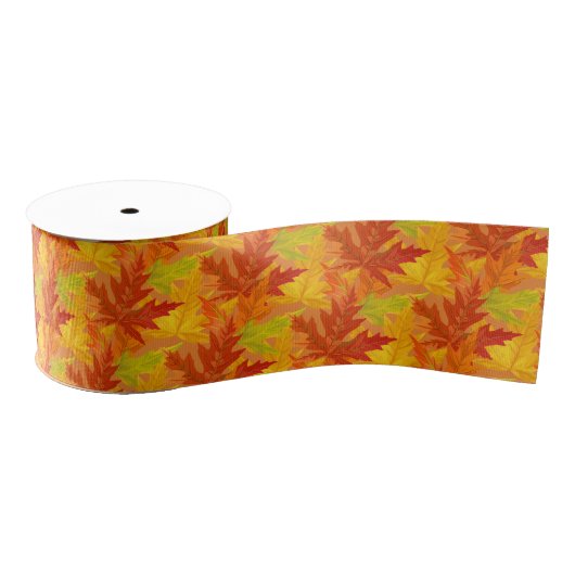 Grosgrain Ribbon-Herbst-Blätter Ripsband (Spule)