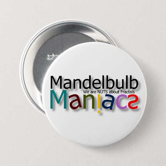 Groß, 3 Zoll-runder Maniac Knopf Button (Vorne & Hinten)