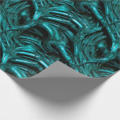 Gross Alien Bio Sludge Cyan Wrapping Paper Geschenkpapier (Ecke)