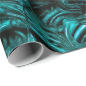 Gross Alien Bio Sludge Cyan Wrapping Paper Geschenkpapier (Rolleneckpunkt)