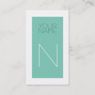 Groß Art Déco Visitenkarte