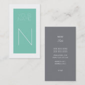 Groß Art Déco Visitenkarte (Vorne/Hinten)