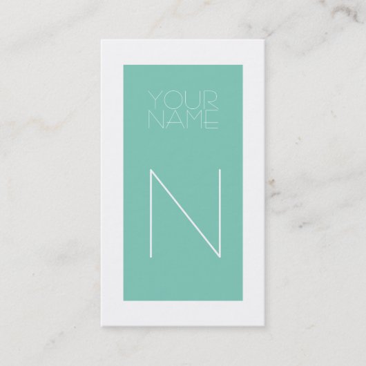 Groß Art Déco Visitenkarte (Vorderseite)