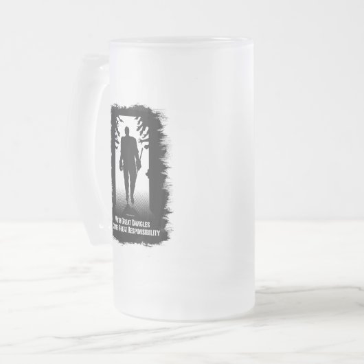 Groß baumelt (Hockey) Mattglas Bierglas (Vorderseite Links)