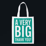 Groß danke wiederverwendbare wiederverwendbare einkaufstasche<br><div class="desc">Groß danke wiederverwendbare Gastgeschenkeinkaufstasche. Große Gastgeschenklebensmittelgeschäfttaschen für das Danken der Hochzeitsgäste, der Freunde, der Familie, des Trainers, der Mammas, des Vatis, des Lehrers, der Krankenschwester, des Chefs, des Entwurfs des Angestellten etc. XL mit moderner großer Buchstabetypographie und der hellen Farbe im Hintergrund. Niedliche Idee für wedding Party, Brautparty, Geburtstag, kundenspezifischer...</div>