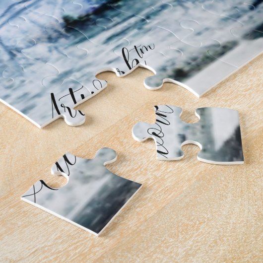 Groß - Dunkler Engel und Schwarzes Einhorn Puzzle (Seite)