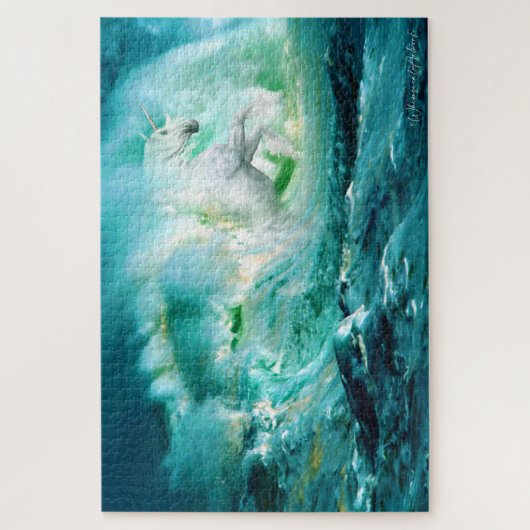 Groß - Einhorn des Meeres 2 Puzzle (Vertikal)