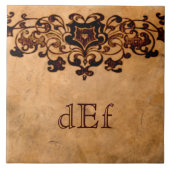・ Groß ・ Elegante Monogramm Tile Fliese (Vorderseite)