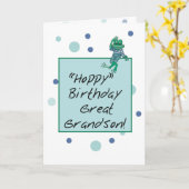 Groß - Enkel Frosch in den Jeans, Geburtstag, Karte (Gelbe Blume)