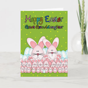 Groß - Enkelin Ostern-Karte mit Ostern Bunnie Feiertagskarte