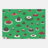 (groß) Figgy Pudding Desserts Packpapier Geschenkpapier Set (Vorderseite 3)