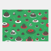 (groß) Figgy Pudding Desserts Packpapier Geschenkpapier Set (Vorderseite)