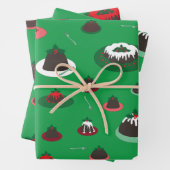 (groß) Figgy Pudding Desserts Packpapier Geschenkpapier Set (Beispiel)