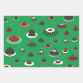 (groß) Figgy Pudding Desserts Packpapier Geschenkpapier Set (Vorderseite)