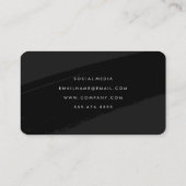 Groß formatierter Text schwarz gebürstet Visitenkarte (Rückseite)