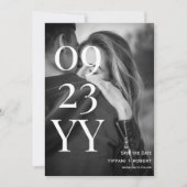 Groß formatiertes Script Save the Date Fotokarte (Vorderseite)