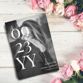 Groß formatiertes Script Save the Date Fotokarte