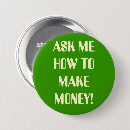 Groß FRAGEN Sie MICH WIE Knopf Button (Vorne & Hinten)