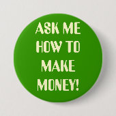 Groß FRAGEN Sie MICH WIE Knopf Button (Vorderseite)