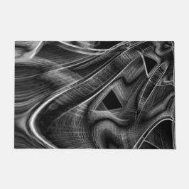 Groß gekrönt mit grauen Grooves im schwarzen Hinte Fußmatte