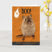 Groß Grandson Boo Humorores Halloween Gerbil Karte (Gelbe Blume)