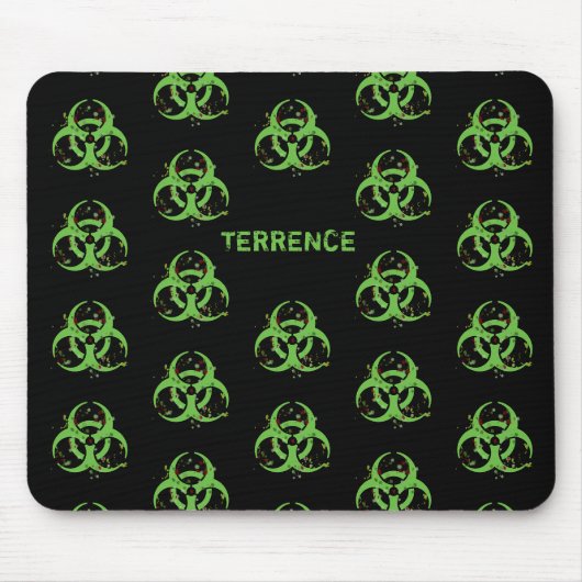 Gross Grungy Green Biogefährdung Mousepad (Vorne)