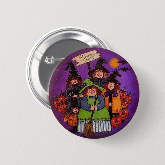 Groß, Halloween-Knopf-Button heute Abend treffend Button (Vorne & Hinten)