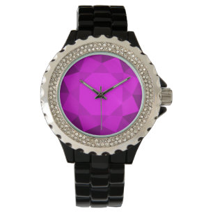 Groß, Imitat, lila Amethystil Armbanduhr